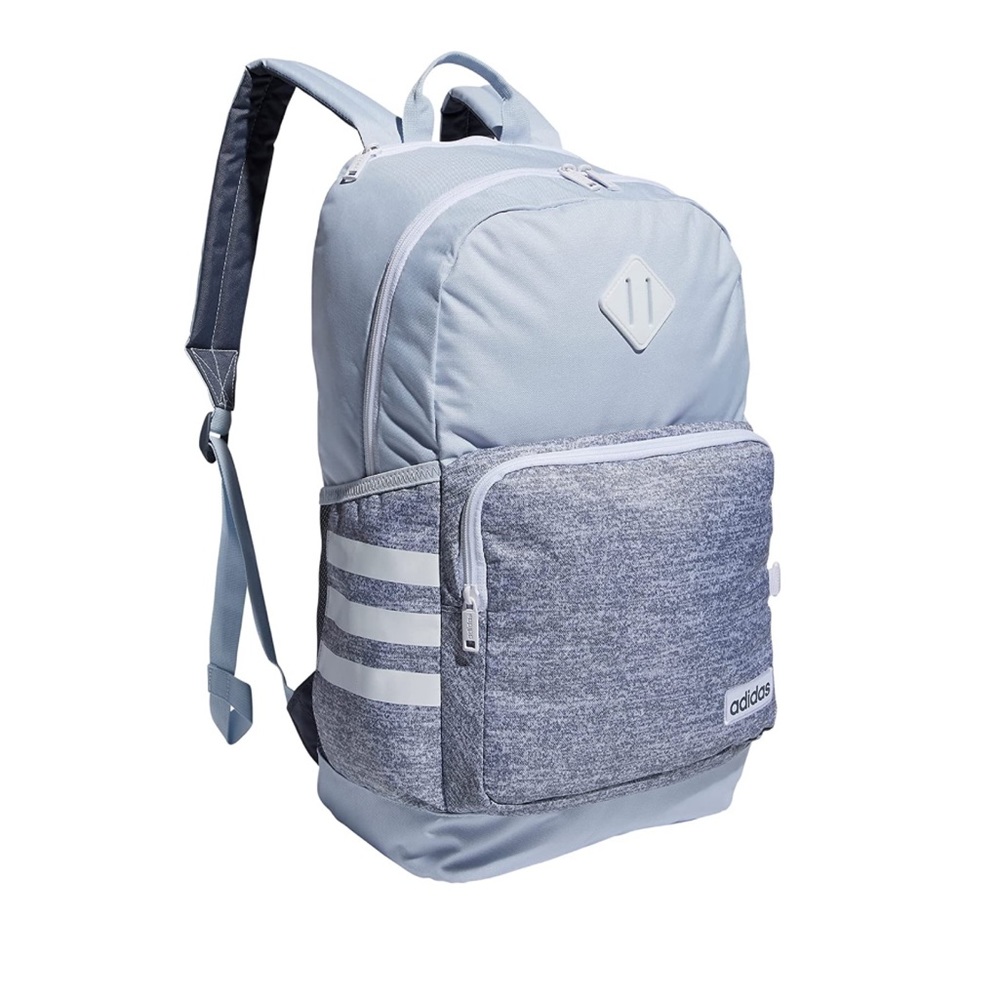 adidas Classic 3S 4 Backpack, Jersey Grey/Halo Blue/White
